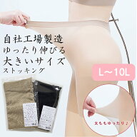 【2足までメール便発送可】大きいサイズ ストッキング 簡易包装 L〜10L トールサイズ 太ももゆったり♪日…