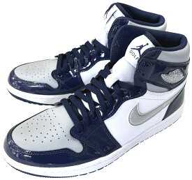 NIKE「ナイキ」AIR JORDAN 1 HIGH GOLFミッドナイトネイビー×シルバー 品番：DQ0660-100サイズ交換片道送料無料【あす楽対応_関東】
