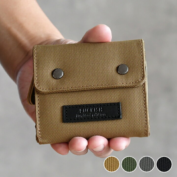 楽天市場 シック 三つ折り財布 ウォレット ミニ財布 小銭 お札 カード メンズ 薄い コンパクト スナップボタン ブラック ナイロン スリム カジュアル おしゃれ ベーシック キャッシュレス ユニセックス コインケース ミニマル 小型 アウトドア デザイン文具 Leilo