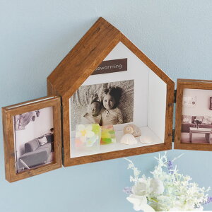 家型フォトフレーム RUS-02 フォトフレーム 写真立て おしゃれ スタンド ボックスフレーム メッセージ MDF 木目調 ギフト プレゼント シンプル NSシリーズ ナチュラル かわいい 結婚祝い 出産祝