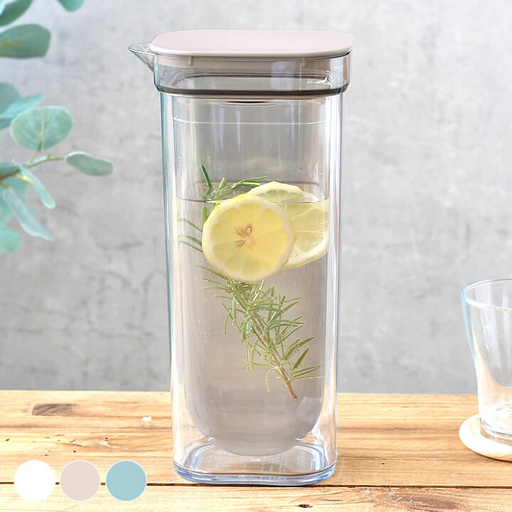 楽天市場 Richell リッチェル ダブルウォールカラフェ 1l 冷水筒 ピッチャー 冷水筒 冷蔵庫 麦茶ポット シンプル おしゃれ 冷たい ブラウン 結露しにくい ホワイト 飲み物 パッキンレス キッチン用品 ブルー 2重構造 デザイン文具 Leilo レイロ