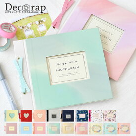 【4月1日はほぼ全品P10倍！】スクラップ アルバム デコラップアルバム decorap デコラ Decora フォトアルバム かわいい プレゼント 粘着 手作り 台紙 エコー写真 マタニティアルバム 写真 赤ちゃん 寄せ書き スクラップブッキング マタニティ