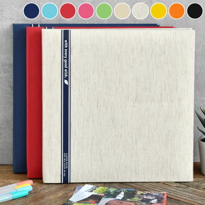 【10月25日はポイント最大10倍祭!】アルバム 手作り ミニフリーアルバム フォトアルバム 増やせる 2L判 L判 ましかく 自由 無地 シンプル 布 貼る レイアウト 黒台紙 写真収納 ビス おすすめ