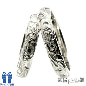 ハワイアンジュエリー ペアリング リング 指輪 結婚指輪 マリッジリング リング オーダーメード バレルリング 14K ホワイトゴールド 幅4mm 厚み1.5mm※オーダー内容により価格が異なります。 プレゼント ラッピング レディース メンズ