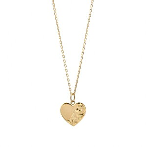 s݌ɂtyKizMaxi }LV nCAWG[ lbNX n[glbNX Half engrave heart Necklace 10KYG 10S[h CG[S[h v[g bsO  fB[