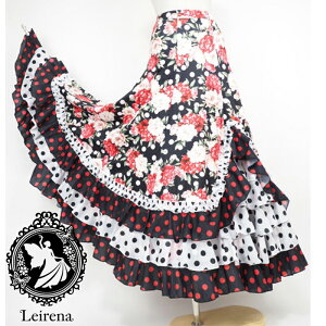 フラメンコ衣装 フラメンコファルダ フラメンコスカート フラメンコ練習着 フラメンコフレアスカート