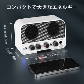 【10%PT還元】【楽天1位】ミニ ギターアンプ エレキギター アンプ ギター スピーカー ワイヤレス ベース Bluetooth 5.0 AUX 5W ヘッドホンジャック ブルートゥース 無線 USB 充電式 mini 小型 自宅 ライブ 練習用 スマホ 超 軽量 アコギ用 5W 音量調節