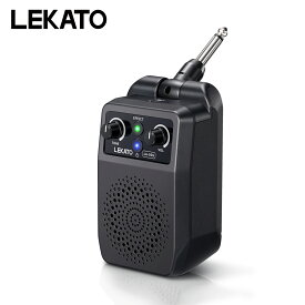 LEKATO ワイヤレス ギターアンプ 5W ギターヘッドフォン アンプ ヘッドホンアンプ Bluetooth ミニ 小型 ブルートゥース 充電式 USB エフェクト エレキギター アコギ ベース Type-C 充電式 270° コンパクト スピーカー コンパクト 超 軽量