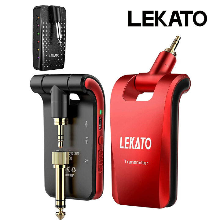 楽天市場】LEKATO ワイヤレスシステム 送受信機 ギターワイヤレス 