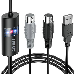 LEKATO MIDI�P�[�u�� USB �C���^�[�t�F�[�X USB��MIDI�P�[�u�� �L�[�{�[�h �d�q�y���PC �ȒP�ڑ� MIDI �ϊ��P�[�u�� ���`������ 2M midi�L�[�{�[�h�p ���y�n�� �s�A�m �V���Z�T�C�U�[ �^�� �L�[�{�[�h