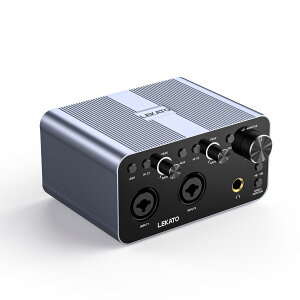 LEKATO �I�[�f�B�I�C���^�[�t�F�[�X 56dB 48V ��SNR 2in2out ��x�� Type-C