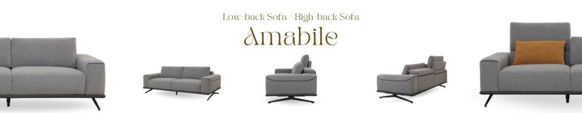 愛らしさと上質さを兼ね備えたソファ「Amabile」