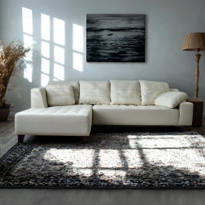 ソファー 革 レザー ソファ 本革 カウチソファ 3人掛けソファ ワイド 大型 大きい カウチ コーナー L字 ローバック シンプル モダン ホワイト系 白系 Sogno di Lusso-246 ソーニョ デ ルッソ 幅246cm