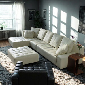 ソファ ソファー 革 レザー 本革 カウチソファ 4人掛けソファ ワイド 大型 大きい コーナー L字 ローバック シンプル モダン 奥行 深い ホワイト系 白系 Sogno di Lusso-306 ソーニョ デ ルッソ 幅306