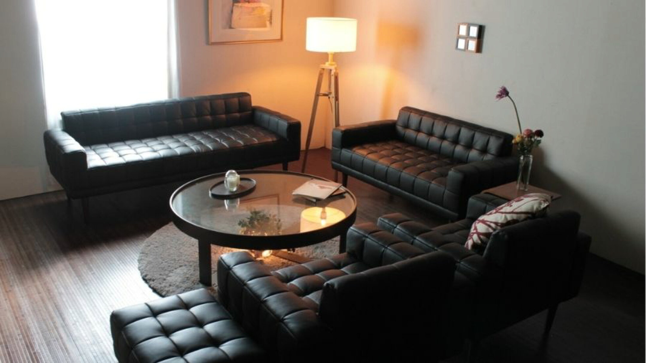 2人掛けソファ レザー [Quadro クアドロ]