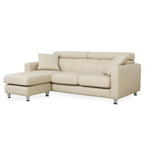 ソファ ソファー 革 レザー 本革 カウチソファ 3人掛けソファ コンパクト カウチ コーナー L字 ハイバック ローバック ヘッドレスト 3シート シンプル 白 Lelax Vogue リラックス ヴォーグ 幅196cm