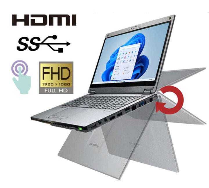 楽天市場】【タッチパネル搭載】ノートPC 中古パソコン 12.5インチ 