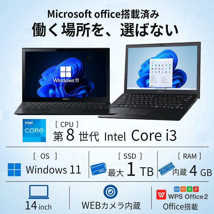 楽天市場】【WEBカメラ】ノートパソコン 中古 中古パソコン 14インチ 