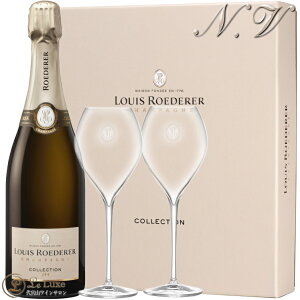 RNV 244 fI C f[ S OX2rZbg Mtg {bNX Ki  Vp h 750ml Champagne Louis Roederer Collection 244 Duo 2 Glass Set Gift Box