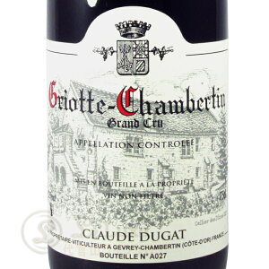 2022 �O���I�b�g �V�����x���^�� �O���� �N���� �N���[�h �f���K ���K�i �ԃ��C�� 750ml Claude Dugat Griotte Chambertin Grand Cru