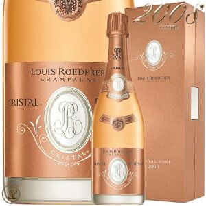 2008 NX^ [ Be[W C f[ Mtg {bNX Vp ROSE h 750ml Louis Roederer Cristal vintage Rose Gift Box