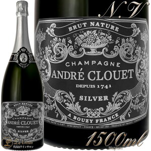 }Oi NV Vo[ ubg Ah NG Ki Vp h  1500ml Andre Clouet Silver Brut Nature Magnum