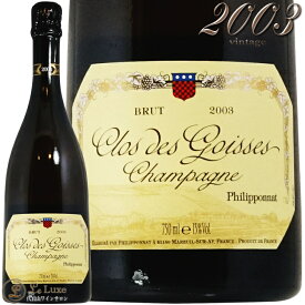 2003 クロ デ ゴワス フィリポナ シャンパン 白 辛口 750ml ゴワセ Champagne Philipponat Clos des Goisses