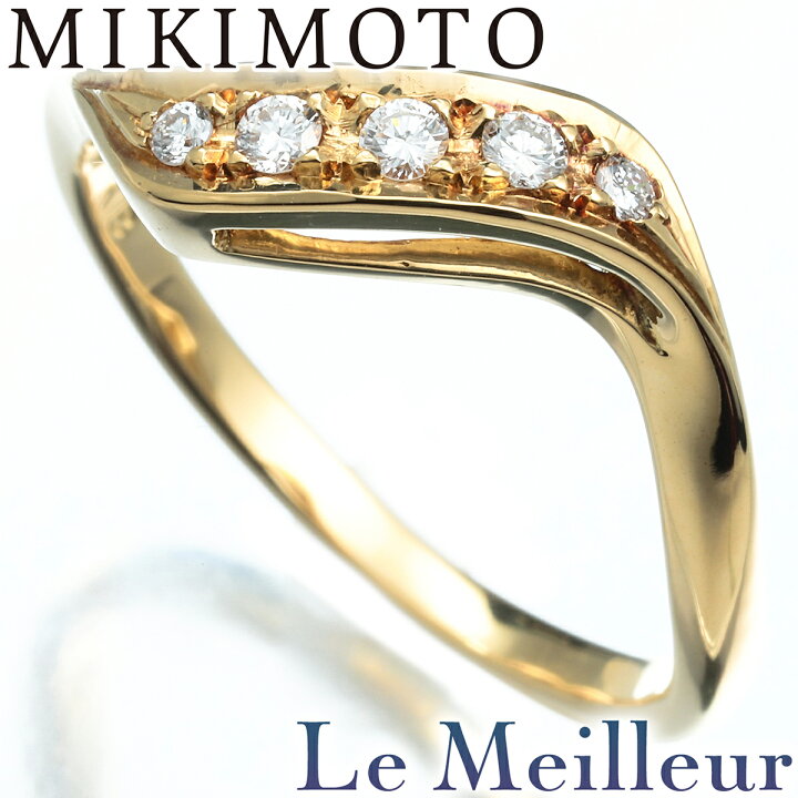 楽天市場】ミキモト MIKIMOTO デザインリング 5P ダイヤモンド K18 13 