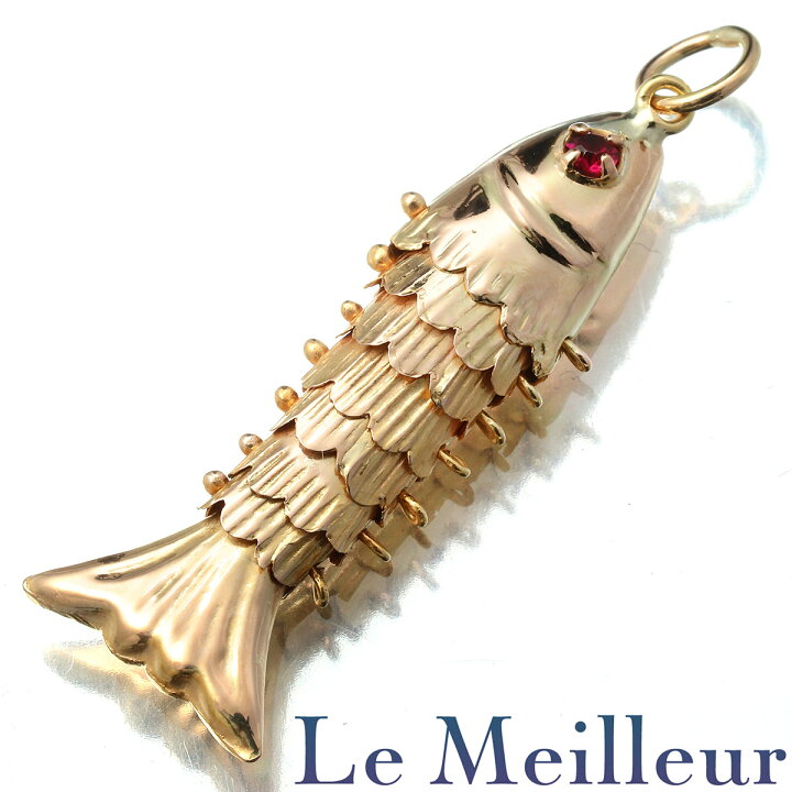 楽天市場】フィッシュモチーフペンダントトップ ルビー 585 : Le  