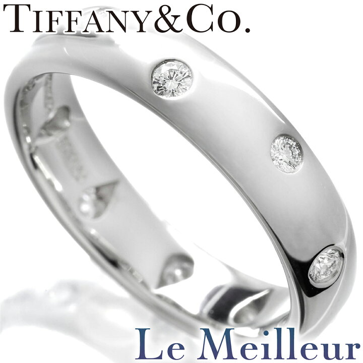 TIFFANY&Co. ティファニーPt950天然ダイヤモンドドッツリング 