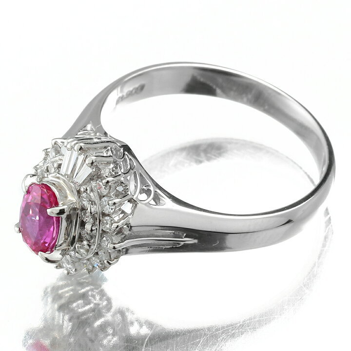 楽天市場】ヘイローデザインリング 指輪 ルビー 0.57ct ダイヤモンド  