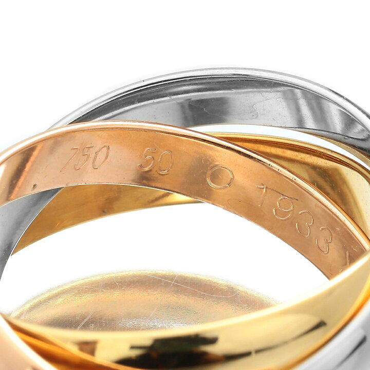 楽天市場】カルティエ Cartier トリニティ TRINITY リング K18 10号 