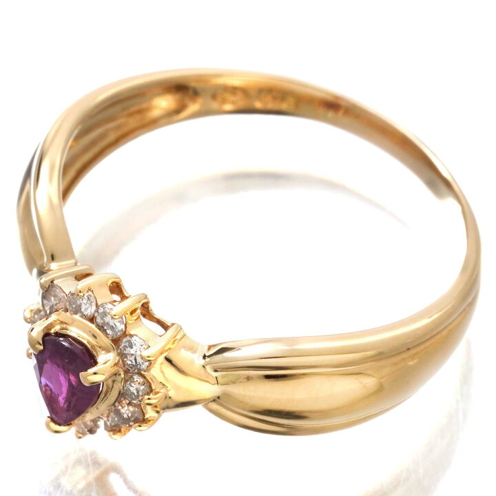 楽天市場】Jewelry MAKI ルビー 0.27ct ダイヤモンド イエローゴールド 