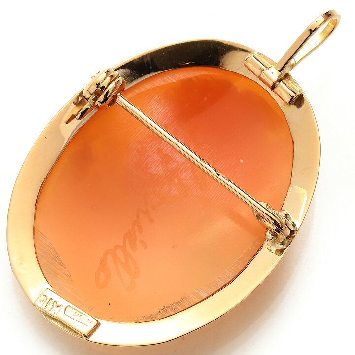 カメオ 14Kブローチ＆ペンダントトップ 