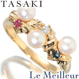 【P10倍4/25限定さらに最大5,000円クーポン対象】タサキ デザインリング 指輪 アコヤ真珠 4.16mm ダイヤモンド K18 9号 TASAKI