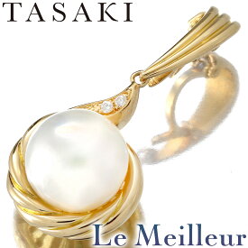 【最大5,000円引きクーポン対象】タサキ パール ペンダントトップ 淡水真珠 11.8mm ダイヤモンド K18 TASAKI