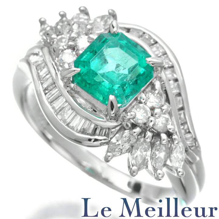楽天市場】リング 指輪 エメラルド 1.33ct ダイヤモンド 0.82ct Pt900 