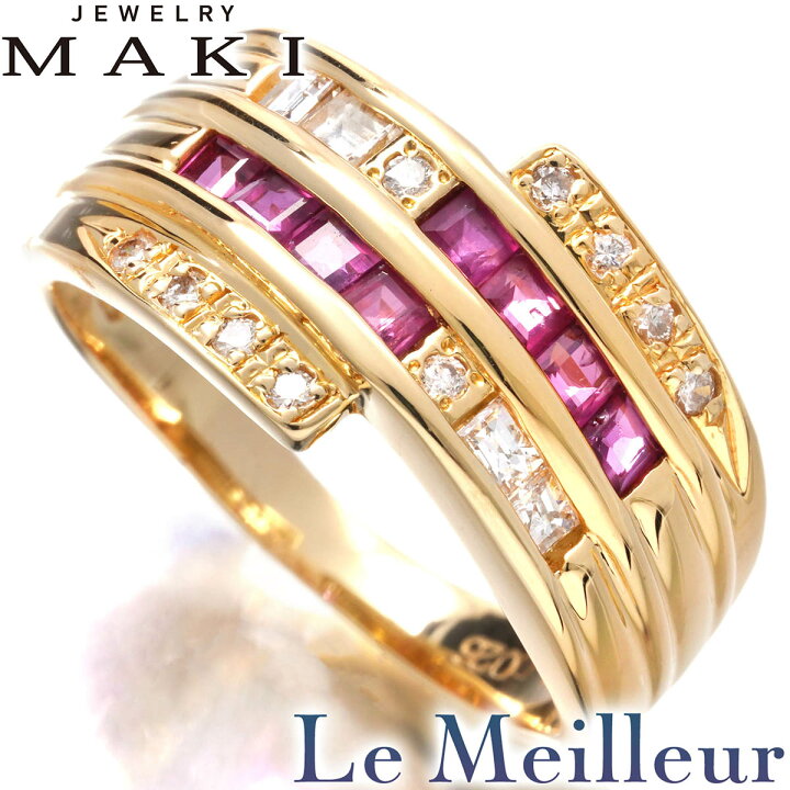 楽天市場】ジュエリーマキ リング 指輪 ルビー 0.65ct ダイヤモンド 