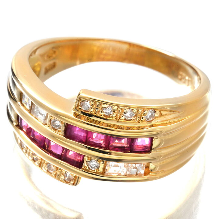 楽天市場】ジュエリーマキ リング 指輪 ルビー 0.65ct ダイヤモンド 