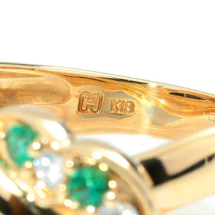 楽天市場】エメラルド 0.28ct ダイヤモンド イエローゴールド K18YG 