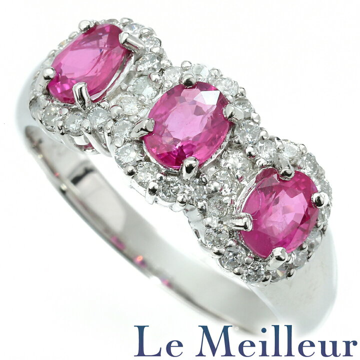 楽天市場】ルビー 1.27ct ダイヤモンド 0.38ct プラチナ Pt900 リング 