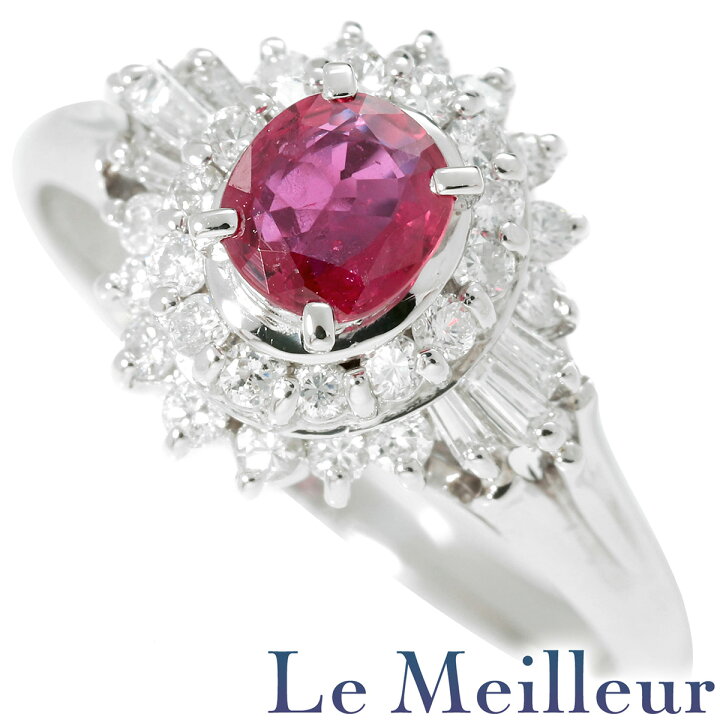 楽天市場】ルビー 0.41ct ダイヤモンド 0.32ct プラチナ Pt900 
