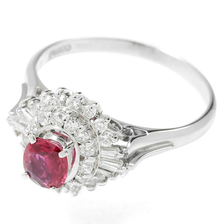 楽天市場】ルビー 0.41ct ダイヤモンド 0.32ct プラチナ Pt900 