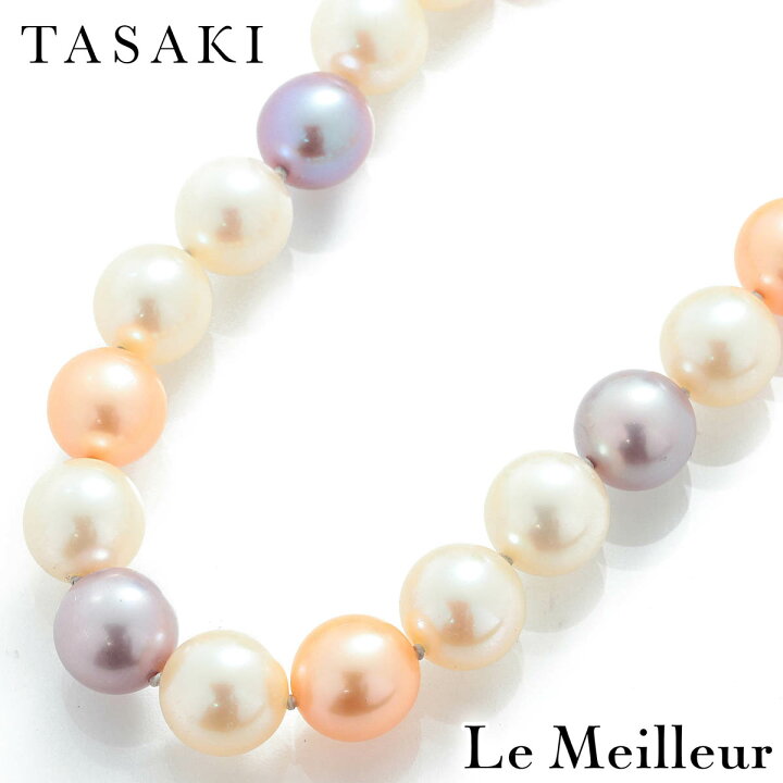 楽天市場】タサキ マルチカラー パールネックレス 真珠 8〜8.6mm SV 