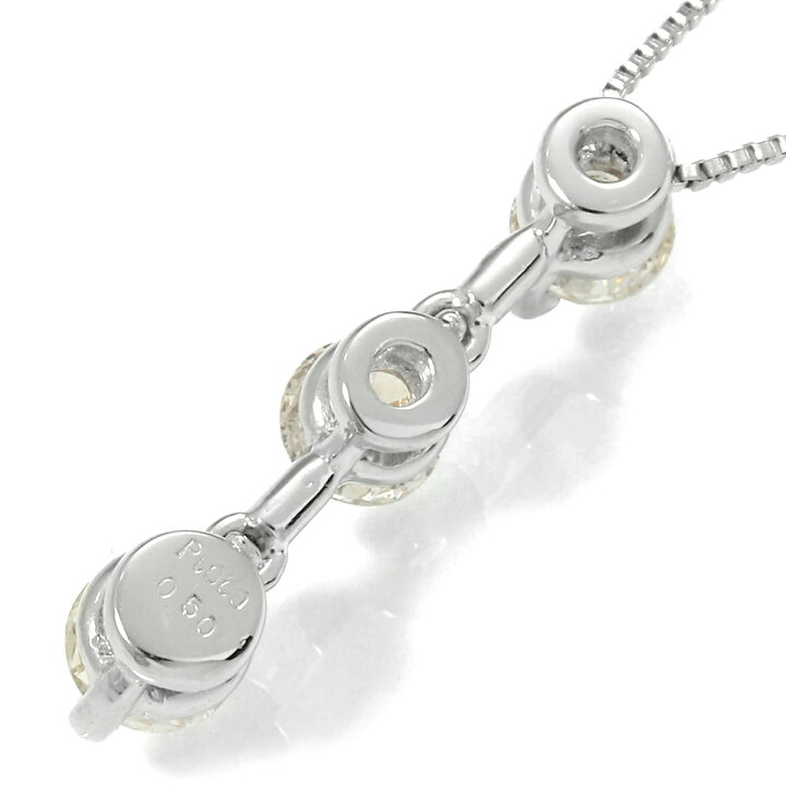 楽天市場】トリロジーペンダントネックレス ダイヤモンド 0.50ct 