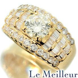 【最大5,000円OFFクーポン対象】デザインリング 指輪 ダイヤモンド 1.08ct ダイヤモンド 1.007ct K18 11号
