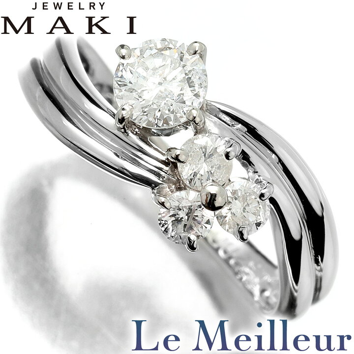 楽天市場】ジュエリーマキ 4P リング 指輪 ダイヤモンド 0.32ct 