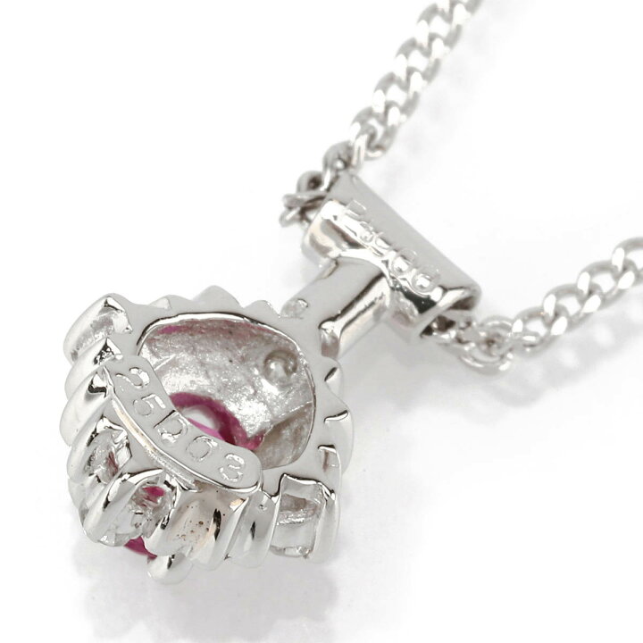 楽天市場】ペンダントネックレス ルビー 0.25ct ダイヤモンド プラチナ 