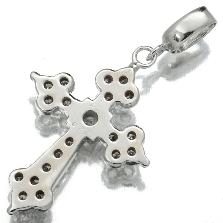 楽天市場】クロスデザイン ペンダントトップ ダイヤモンド 0.25ct 