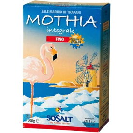 SOSALT ソサルト “モティア” サーレ・インテグラーレ・フィーノ (細粒) 1kg 海塩 シチリア
